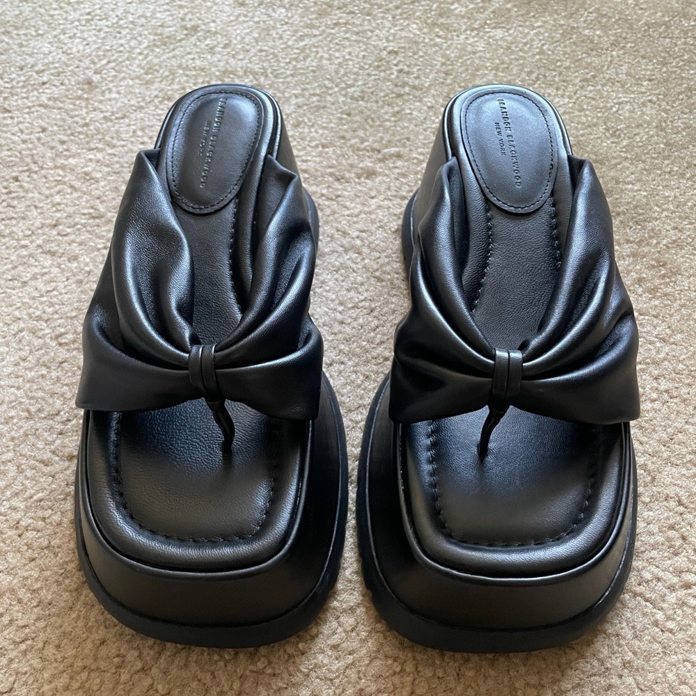 Brandon Blackwood Black Montego Platform Sandal - Picture 3 of 9